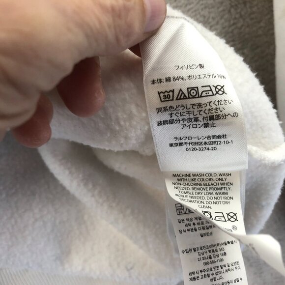 Polo Ralph Lauren Mens Sweatshirt Large Pullover Tie-Dye Sweatshirt White Hippie - Picture 7 of 16